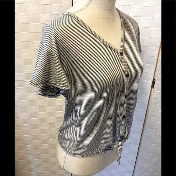 Navy & White striped top small - Picture 3 of 5